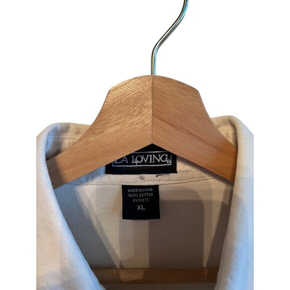La Loving Beige Button-Up Shirt XL Norsh Hostfest 20 Years Men's Size XL - Picture 3 of 5